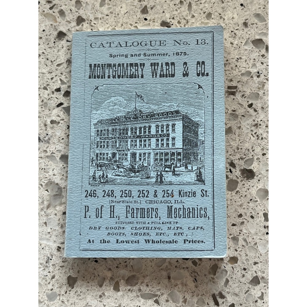1875 Montgomery Ward & Co Catalogue No 13 Spring Summer Chicago Ephemera